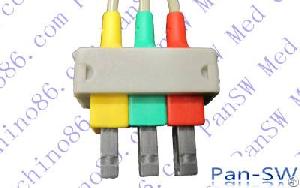 M1615a Philips 3 Leads Ecg Leadwire, Iec Color Coding