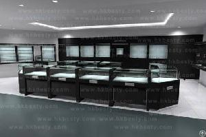 Customize Watch Kiosk And Wall Cabinet And Counter Display Showcase With Led Lights