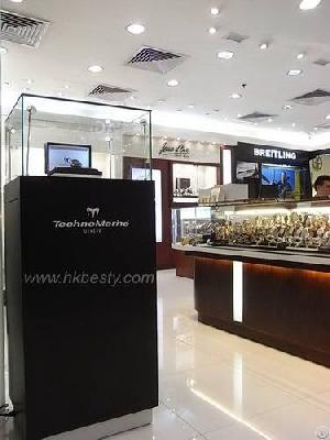 Exhibit Layout Design In Watches Showroom Or Watch Shopping Mall