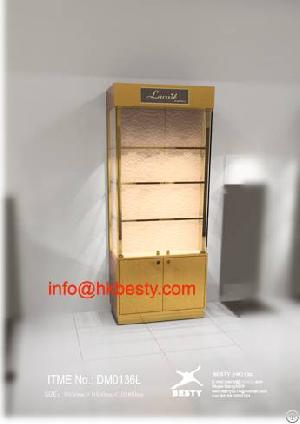 watch kiosk glass display cabinet counter tower showcase led lights