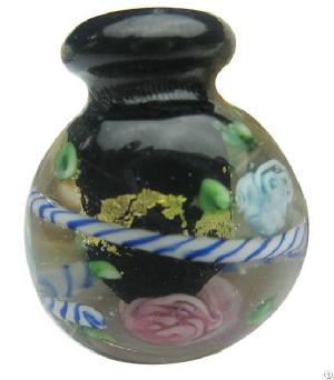 Gold Foil Essence Oil Bottles Handmade Lampwork Bottle From China