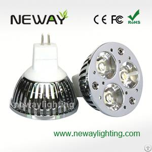 3 1w power mr16 dc12v 280lm led spotlight ce rohs fcc