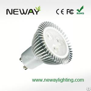 3w Gu10 Lens Ac100-240v Aluminum Led Spotlight With Ce Rohs Fcc