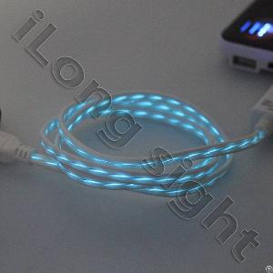 Noosy Visible Flashing Cable With Micro Usb Connector For Samsung, Htc, Motorola, Android Os White