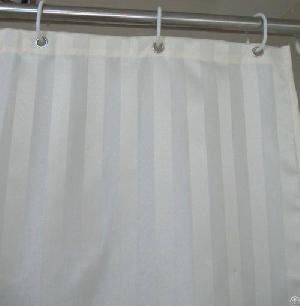 satin stripe shower curtain