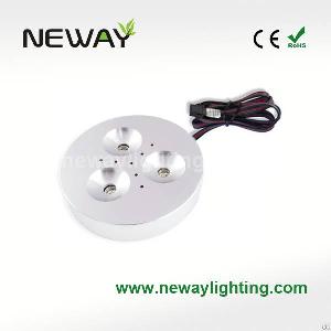 3 1w Led Recessed Cabinet Spotlight Rgb Silver