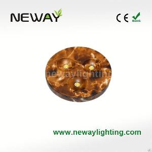 3 1w recessed embedded led cabinet spotlight wood texture