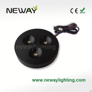 Dimmable Aluminum Led Recessed Cabinet Spot Light Kits Rgb Black