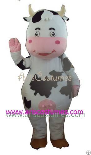 cow mascot costume carnival fancy dress character sports