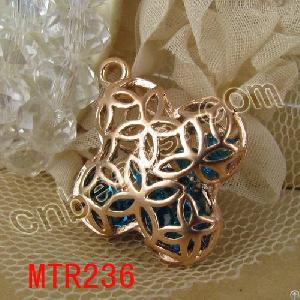 cross brass charm pendant rhinestone