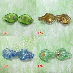 Twist Lampwork Glass Beads Handmade Chinese Beads