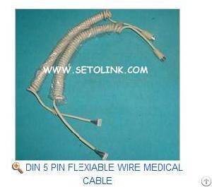 Din 5 Pin Flexiable Wire Medical Cable