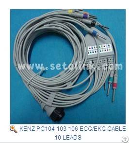 Ecg Cable 10 Leadwires Kenz K125 For Pc104 Manufactured By Setolink