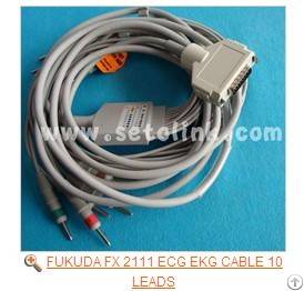 Fukuda Fx 2111 Ecg Ekg Cable 10 Leads