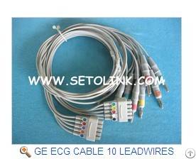 Ge Ecg Cable 10 Leadwires Mac 500 Din 3.0 End