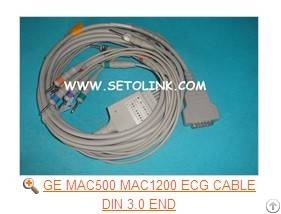 ge mac500 mac1200 ecg cable din 3 0