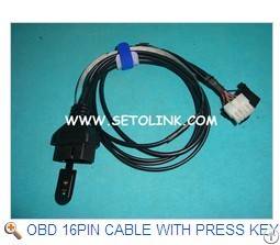 Obd 16pin Cable With Press Key