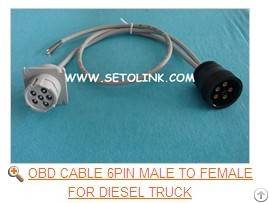 Obd 6pin Male To Female Obdii Cable Manufactured By Setolink For Trunk