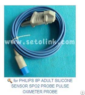 Philips 8p Adult Silicone Sensor Spo2 Probe Pulse