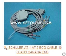 Schiller At-1 At-2 Ecg Cable 10 Leads Banana End