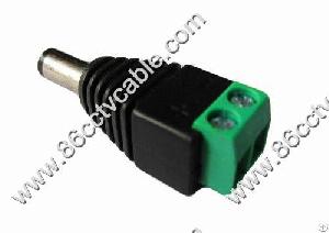 Conector Dc Macho Con Salida +/- De 2 Terminales Para Alimentacin De Cmaras