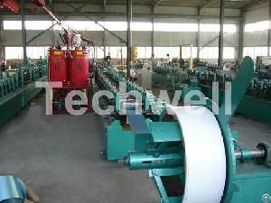 pu foam roller shutter door roll forming machine