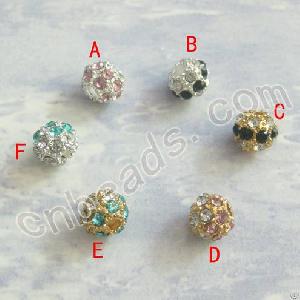 round rhinestone beads