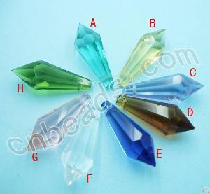 Faceted Cut Crystal Drop Pendants