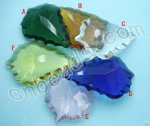 Leaf Crystal Charms Chinese Cut Crystal Pendant