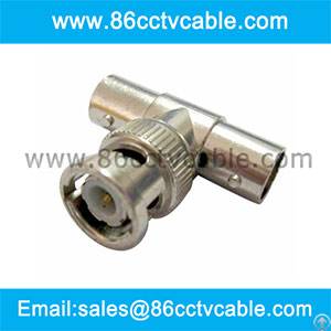 Bnc T-connector For Splitting 1 Camer A Feed To 2 Outputs