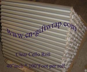 40inch x 100ft bopp clear cello roll cellophane