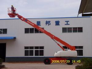 propelled telescopic boom lift aerial platform