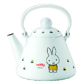 Enamel Tea Kettle Pot With Decal Decortation