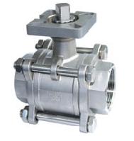 Stainless Steel Carbon Steel 3pc Ball Valves With Mounted Pad