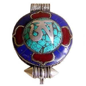 tibet silver prayer box pendant nepal