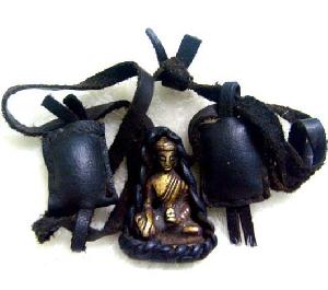 Tibetan Yak Leather Buddha Amulet Pendant