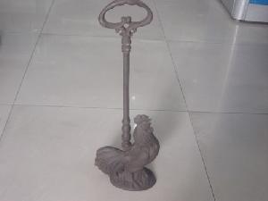 Cast Iron Cock Door Stops With Handle