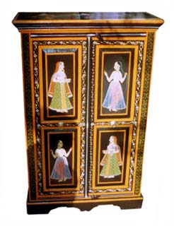 indian painted furniture manufactuer exporter box almirah