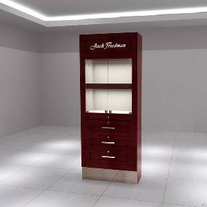 jewellery cabinet showcase cherry wood