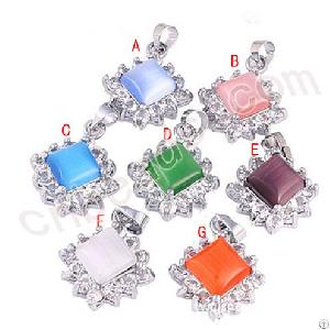 square cats eye charms