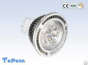 3w Led Spotlight Mr16 / Gu10 / E27 In 12v Ac / Dc And With 260 Lumens, Ce / Rohs