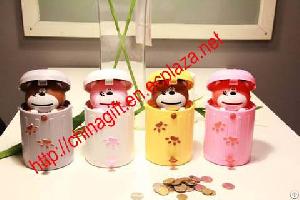 rich bear coin bank