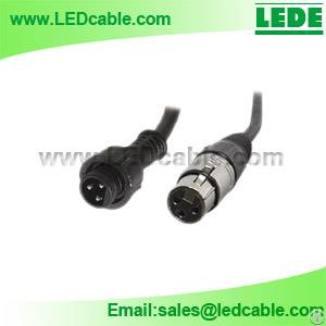 Ip68 Waterproof 3-pin To Xlr Female Dmx Adapter Cable