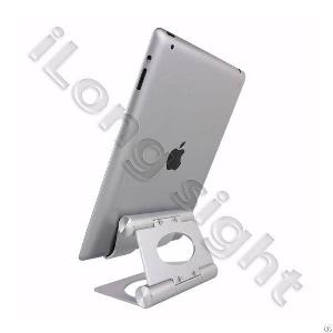 portable folding pivot aluminum stand ipad tablet pc iphone smartphone silver