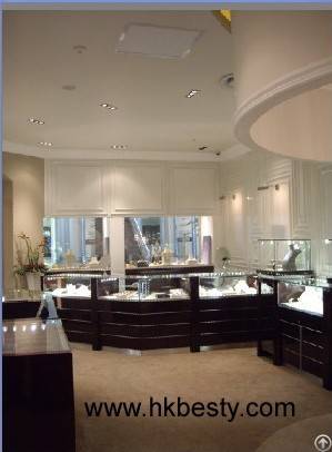 Luxury Jewelry Display Showcase With High Power Led Lights