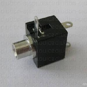 2.5mm Jack Mono Switched Panel Mount Non-threaded