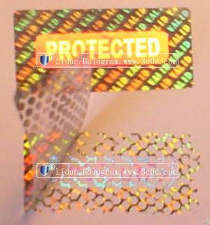 Safety Laser Hologram Label