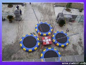 4 1 motor bungee trampoline inflatable jumping bed