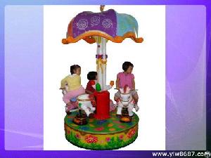 coin operated carousel mini merry round kiddie ride amusement park