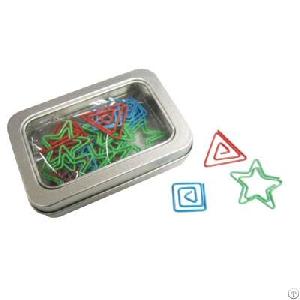 Jcl1002 Assorted Shapely Clips In Tin Box